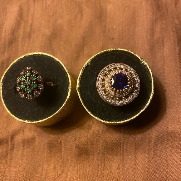 Nice Sterling silver yellow gold bronze with natural gems - Picture 8 of 10